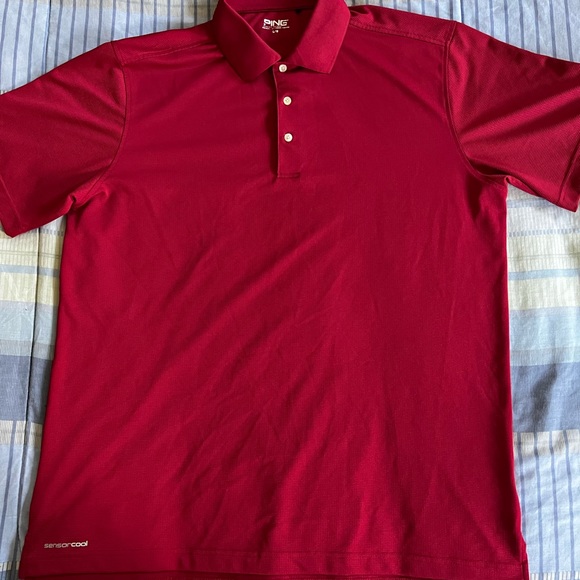 Ping Golf Shirt, Large, Red, SensorCool - Picture 2 of 6